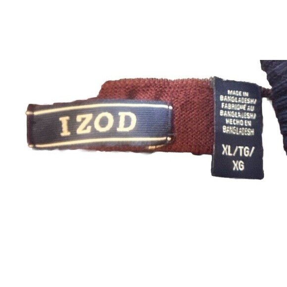 Mens Izod Burgundy Half zip Front Pull Over Sweater SZ-XL - Picture 5 of 5